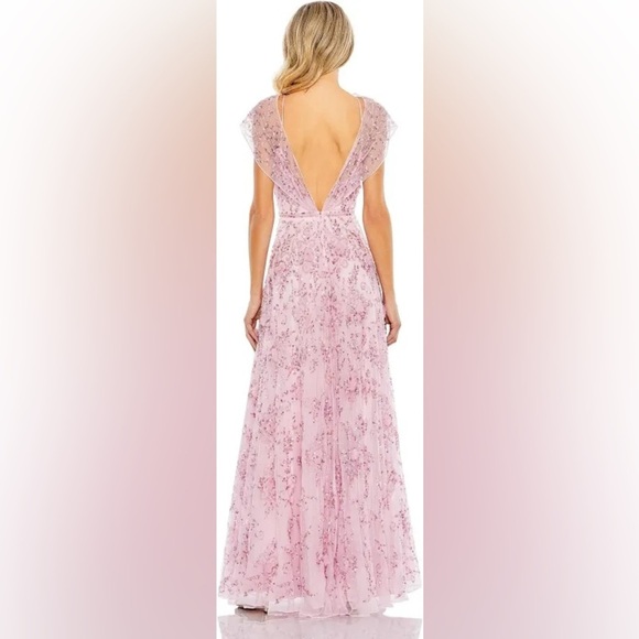 Mac Duggal 93685 Pink Long Sequins Formal Dress - Picture 2 of 9